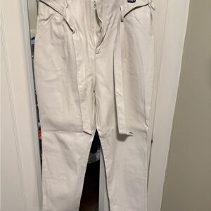 Stylish White High-Waisted Pants